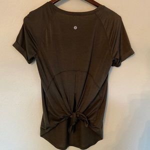 Lululemon open back/tie tee
